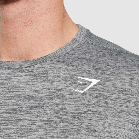 Gymshark ARRIVAL MARL T-SHIRT Size M Silhouette Grey/Light Grey Marl in Package - Picture 6 of 8